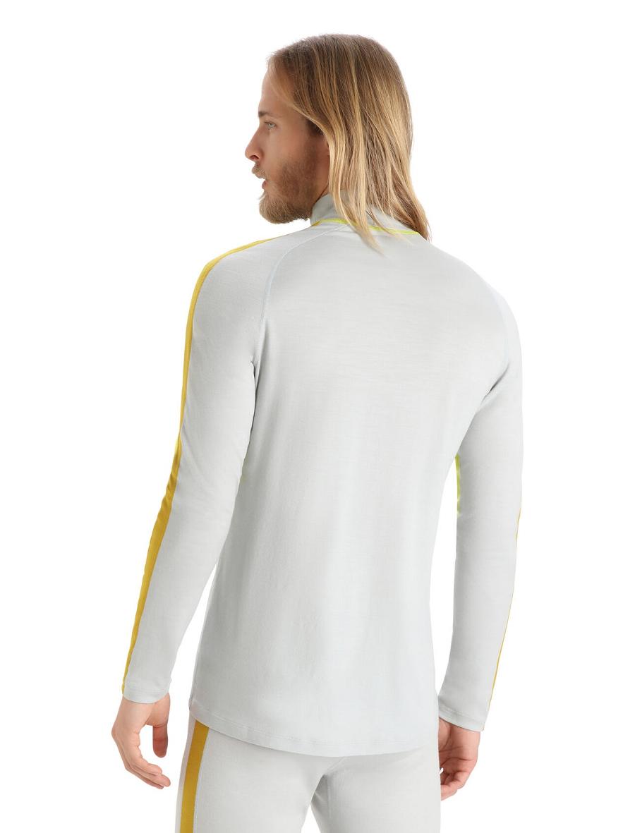 Ether / Shine Icebreaker Merino 200 Sonebula Long Sleeve High Neck Thermal Top Men's Base Layers | AU 1345VRWD